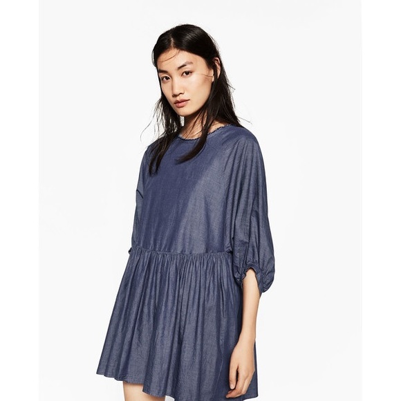 Puffy Sleeve Babydoll Dress